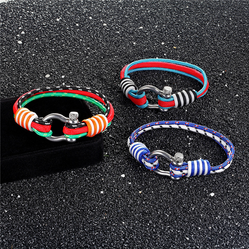 All Seasons Season Elegant Simple Style Geometric Titanium Steel Men's Bracelets Men Cord & Leather Bracelets