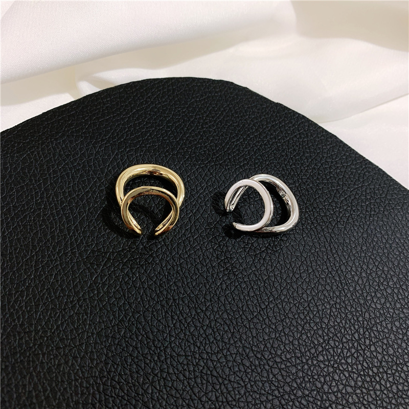 Korean Simple Without Piercing Ear Buckle Double Ring Ear Clip Ear Bone Clip display picture 3