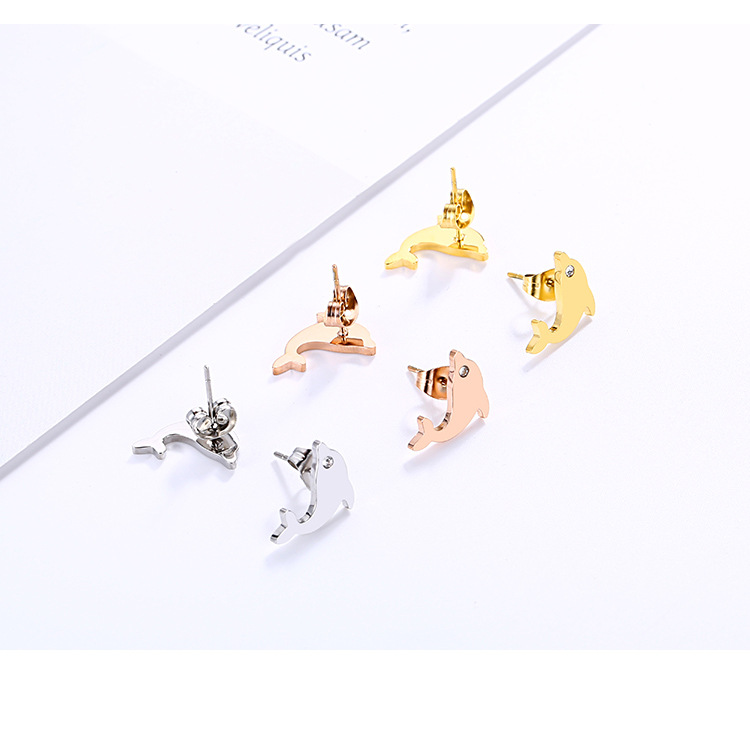 Cartoon Style Cartoon Character Plating Titanium Steel 18K Gold Plated Earrings display picture 5