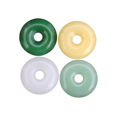 批發阿富汗玉平安扣仿玉玻璃男女項鍊手鍊配飾中國結流蘇配件