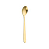 Stainless steel round spoon honey spoon coffee stir spoon long -handle short round head gift dessert sediment sediment sediment sediment logo