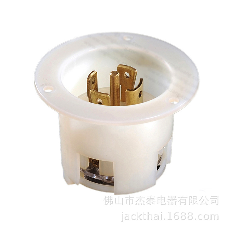 Locking Flanged Inlet NEMA L21-30P 4极5线大功率插头 法兰插头