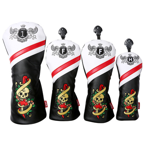 Cross-border hot-selling golf club covers, golf club cap covers, wooden club protective covers, three- or four-piece sets, manufacturer wholesale