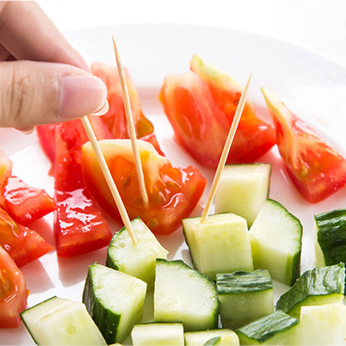 Double-ended environmentally friendly bamboo toothpicks in bulk, disposable bamboo bags for home use and hotels, portable ultra-fine bamboo toothpicks