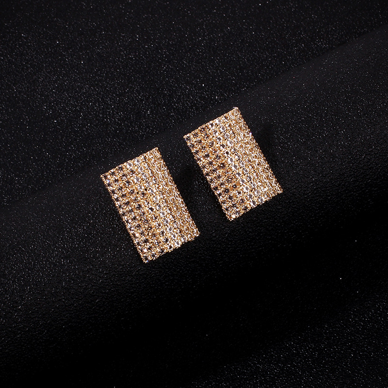 7g Weight Earrings Classification Housewarming, Anniversary, Business, Wedding, Travel, Birthday, Festival Occasion Geometric Pattern Women'S Gender Fashion Style Hot-selling Love-shaped Rhinestone Fashion Simple Geometric Earrings For Women Wholesale Nihaojewelry 11
