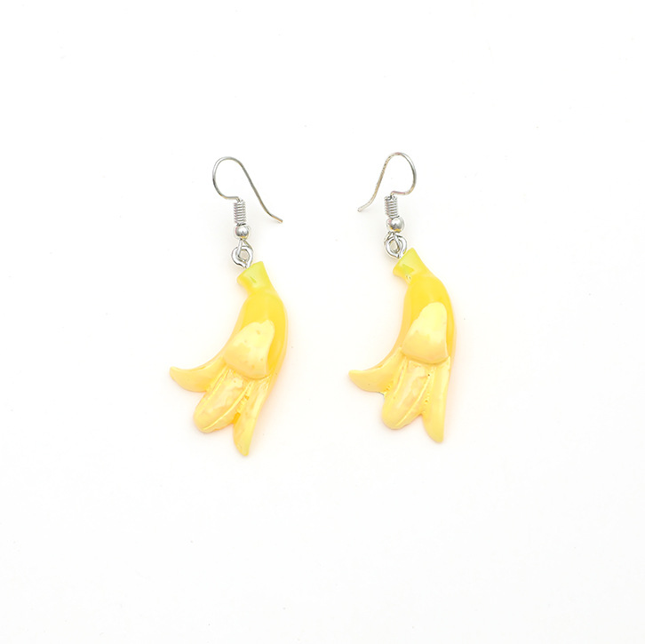Sweet And Lovely All-match Resin Banana New Creative Earrings Wholesale display picture 4