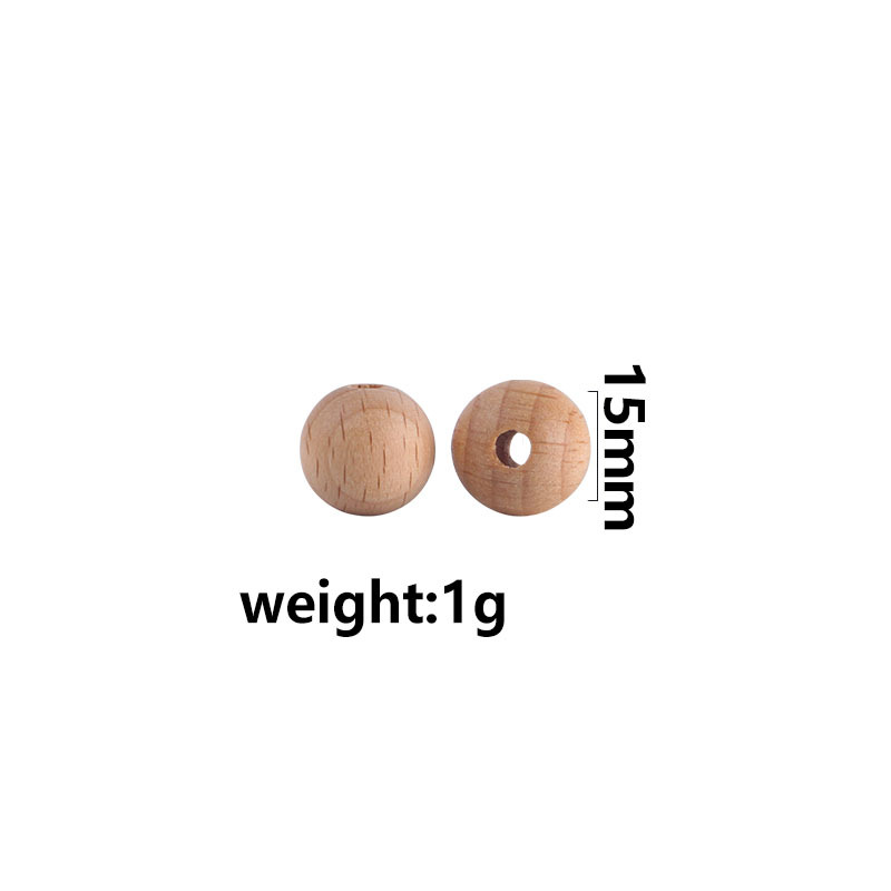 9 ~ 20mm de color Haya granos redondos juguete molar mordedor pulsera collar cadena chupete DIY accesorios la joyería