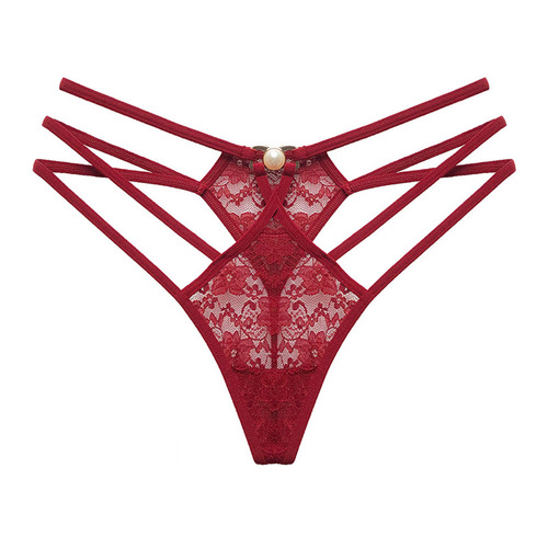 European and American Sexy Cross Lace Thong Women Women Sexy Lace Temptation Panties
