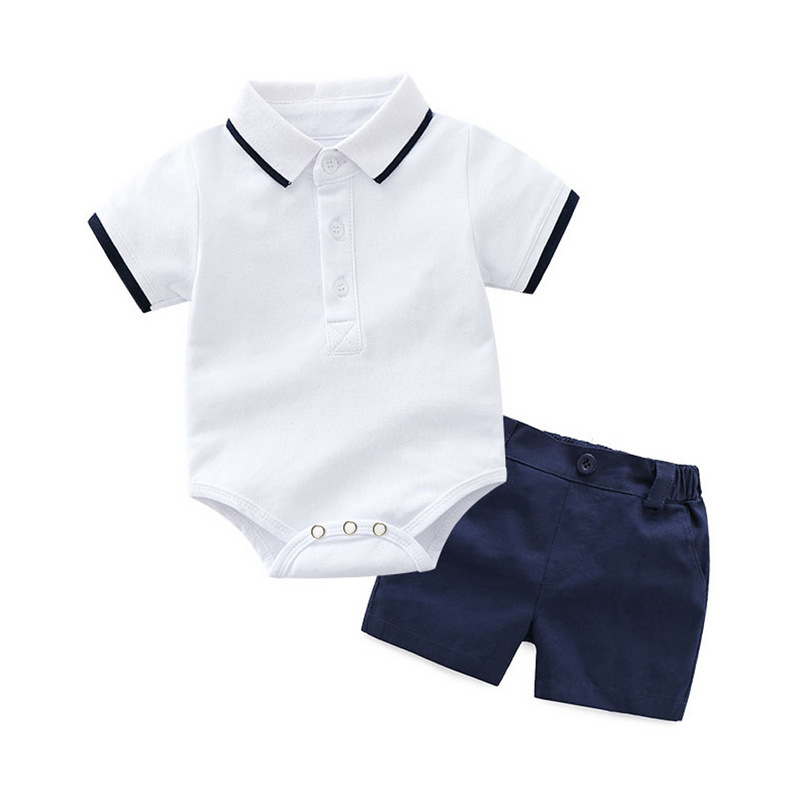 Fashion Solid Color Cotton Shorts Sets Baby Clothes display picture 2