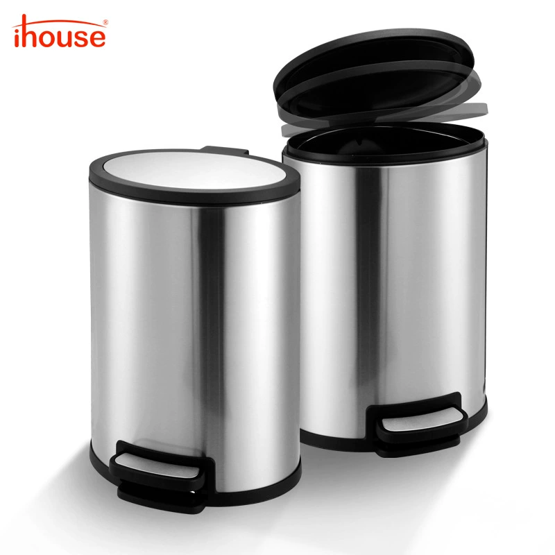Mute garbage can stainless steel, (Physicals)