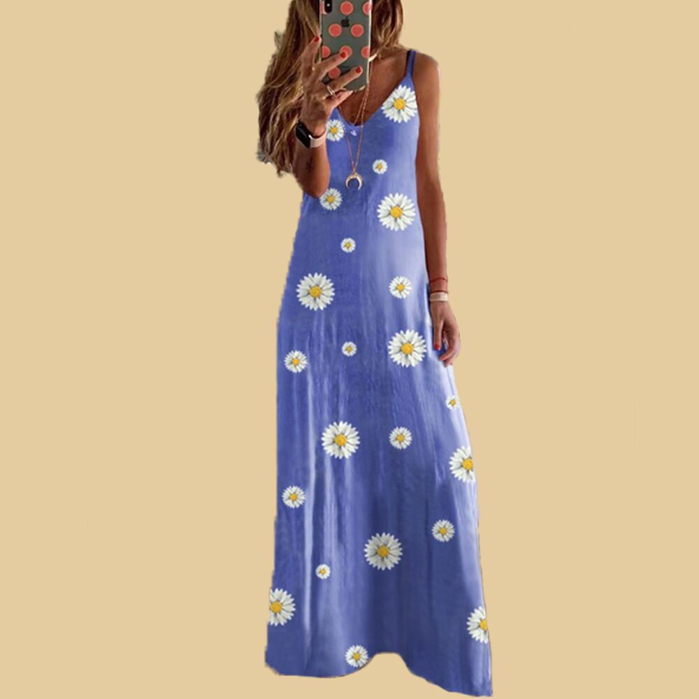 A-line Skirt Casual Printing Printing Maxi Long Dress display picture 3