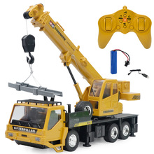 奥海 遥控工程车起重机 可充电遥控升降仿真工程吊车儿童玩具模型
