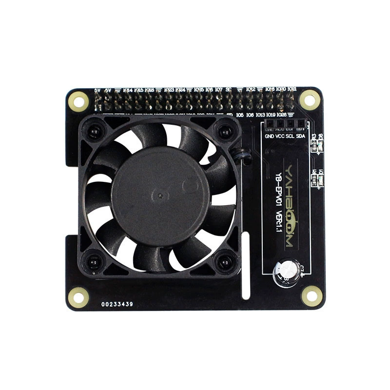 Raspberry Pi Интеллектуальные Perseverants 4B/3B+ heading fan температурный контроль расширительная плата RGB корпус реального времени мониторинга