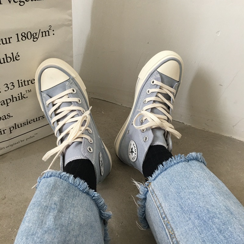 Vilenjasto ružičaste visoke platnene cipele za žene iz 1970-ih, korejska verzija, ULZANG studentske svestrane visoke cipele za boarding_voghion.com