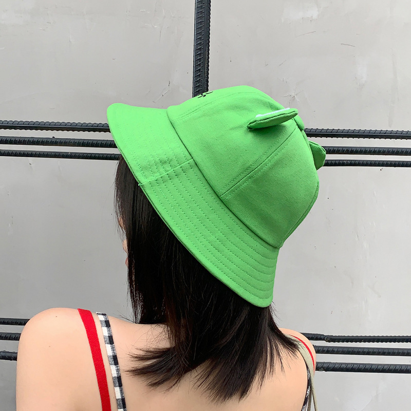 Cartoon Green Frog Breathable Fisherman Hat display picture 4