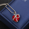 Accessory heart shaped, marine pendant, crystal heart-shaped, necklace, European style, wholesale