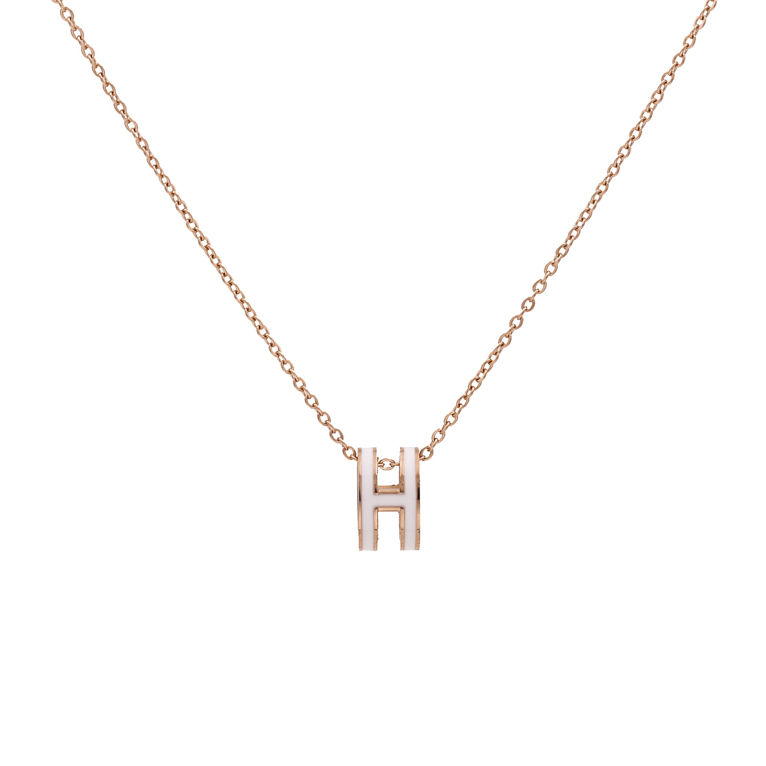 New Fashion Simple Geometric H Letter Pendant Necklace Wild Clavicle Chain display picture 2