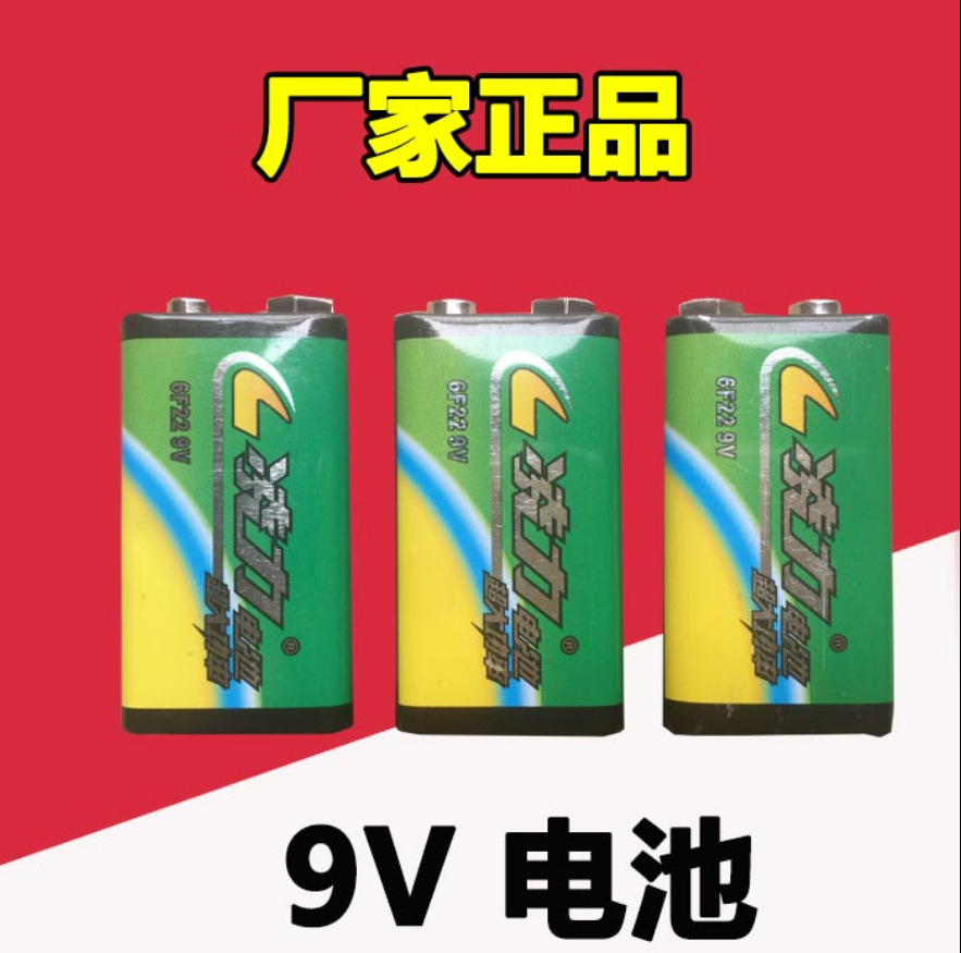 凌力9V电池碳性6F22九伏方形电池万用表麦克风报警器吉他贝斯