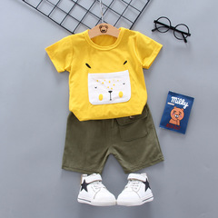 2020 new summer clothing children's short-sleeved suit boys and girls shorts two-piece set summer generation foreign trade 0-4 years old