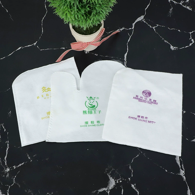 Ткань для чистки обуви Гостиничные принадлежности Одноразовая машина Чистка обуви Тканевая тряпка Отель Обувь для гостевой комнаты Обувь Гостиничные принадлежности