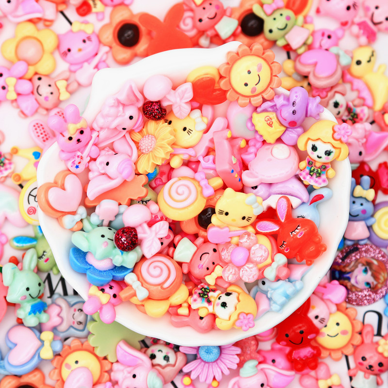 Foreign trade Cartoon resin parts Mobile phone shell DIY Cream plastic parts children Hairdressing Slim Jewelry parts