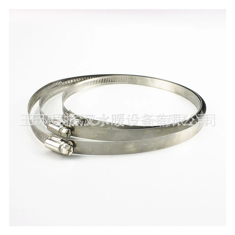 Stainless steel hose clamp locking pipe clip fastener air hose connector hand-tightened strong band buckle coal comb tube