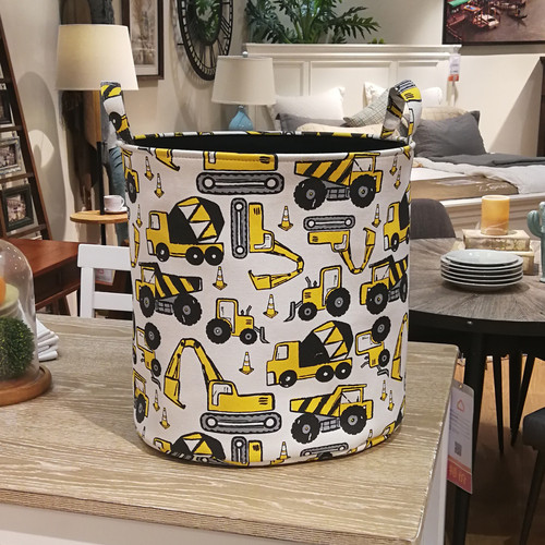 Factory Supply Cross-border One-time Delivery Ins Card Truck Fabric Oval Storage Basket Storage Basket Copyright Protection