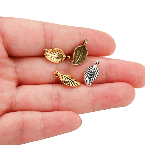 Alloy leaves mobile phone case patch hanging piece diy alloy accessories hair accessories jewelry metal metal leaves