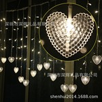 LED любовь занавес свет новый свадьба комнатный декоративный фонарь сердце лед свет на газу романтический любовь свет нить