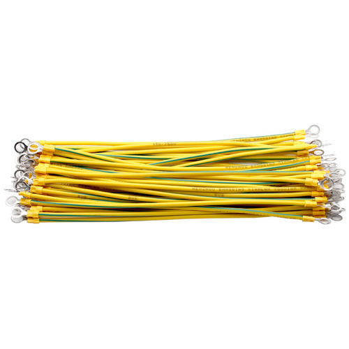 Copper bridge jumper yellow and green two-color ground wire solar photovoltaic panel ground wire 2.5/4/6 square