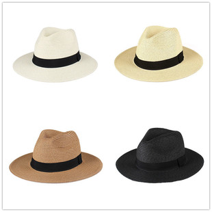 Panama Summer Sun Hats Beach Straw Hat cap英伦礼帽爵士帽草帽-阿里巴巴