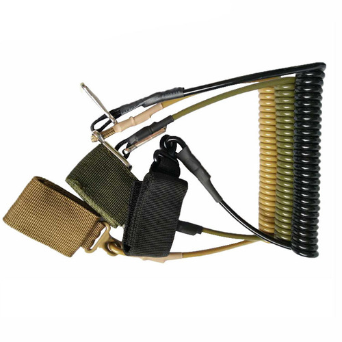 Outdoor CS equipment multi-functional enhanced tactical mission lanyard anti-lost hand rope military fan spring gun rope