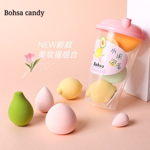 Bohsa candy3个装美妆蛋支架水滴橄榄切葫芦化妆海绵粉扑批发详情2