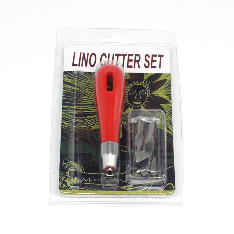 Impresiones DE ARTE cuchillo de talla creativa mango redondo 6 cabeza de corte profesional herramienta de arte cuchillo de talla de madera cuchillo de talla americano