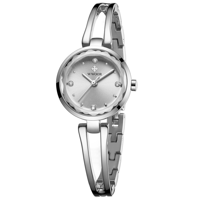 WWOOR sosteniendo amor nuevo reloj de cuarzo casual de mujer impermeable moda rhinestone estudiante moda tazón reloj 8866