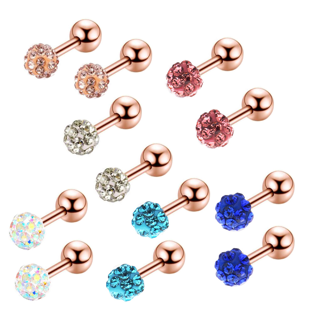 16G labret stud size and finish detail