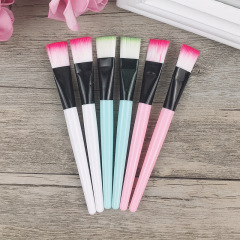 Baby Face Mask Brush, Soft Hair Long Handle Makeup Brush, Nylon Hair Brush DIY Mask Brush, Independent Packaging Pink and White