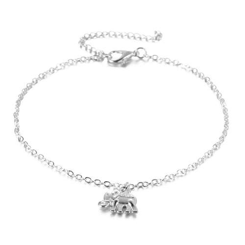European and American cross-border new product ankle chain, alloy small elephant women's ankle chain, single-layer simple elephant ankle chain