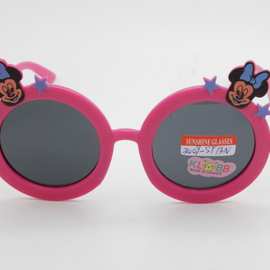 2020儿童新款米老鼠造型太阳镜有现货，儿童太阳镜，UV400, 6色混