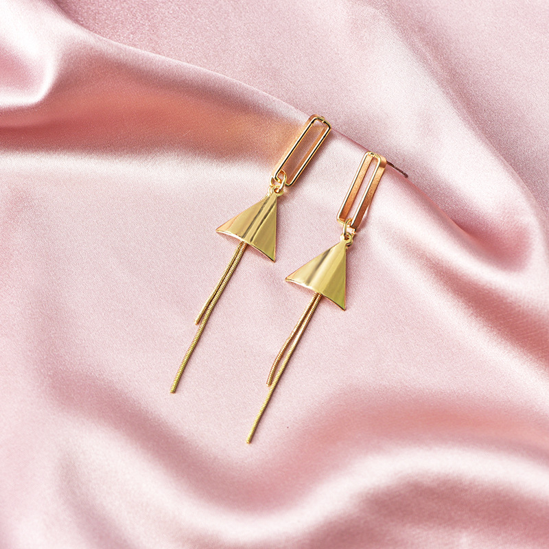 1 Pair Fashion Heart Shape Alloy Tassel Inlay Artificial Gemstones Women's Drop Earrings display picture 4