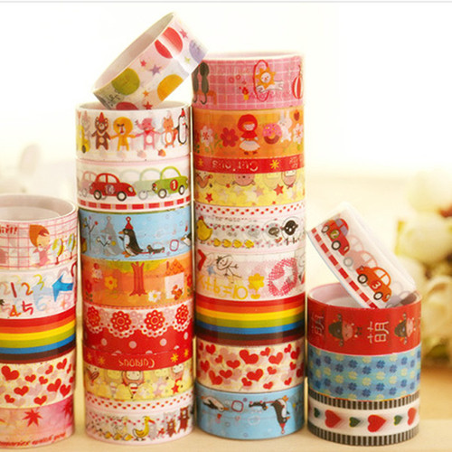 1.5CM*2M Office Stationery Adhesive Colorful DIY Cartoon Tape Children’s Creative Decorative Tape Sticker