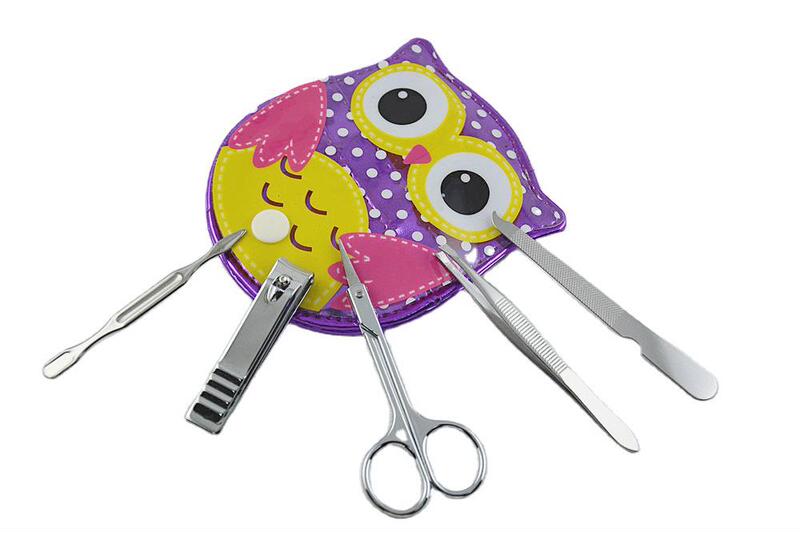 Owl doll modeling manicure nail tools nail clippers glitter nail file scissors eyebrow clip exfoliating skin