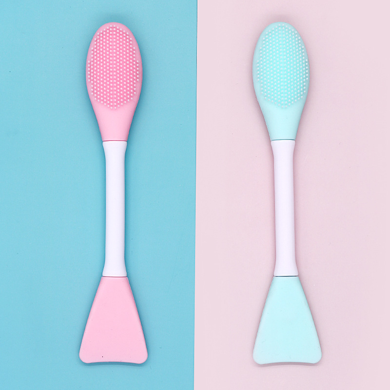 雙頭矽膠面膜刷洗鼻刷臉部清潔刷塗抹神器除黑頭按摩儀