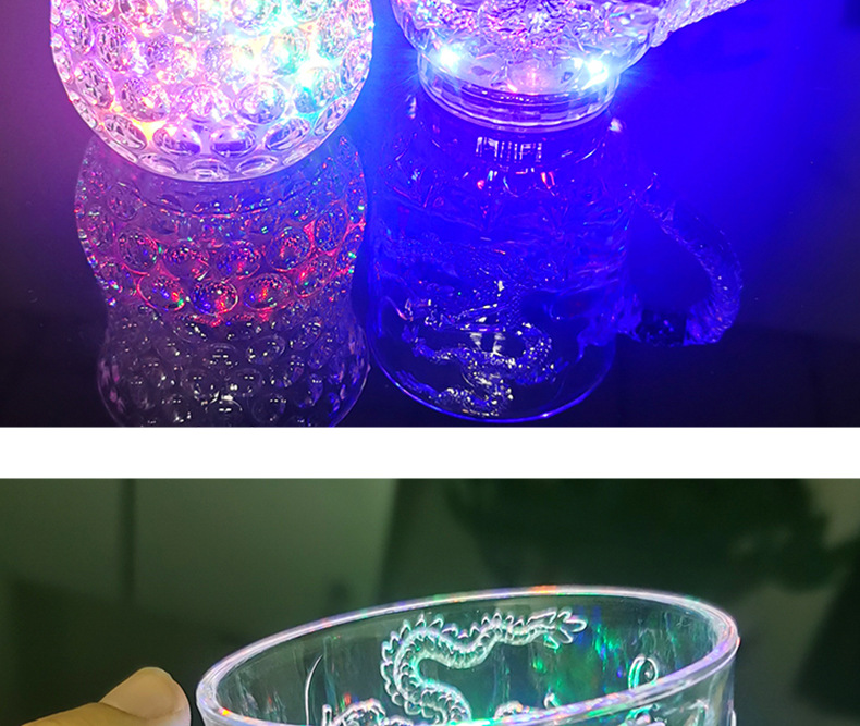 Mode Bier Steins Ananas Herz Geformt Geschenk Wasser Sensing Luminous Tasse display picture 3