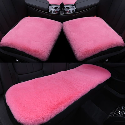 Seat cushion, seat cover — Car Seat Cushion Three-Piece Set Without - pink-single-cushion