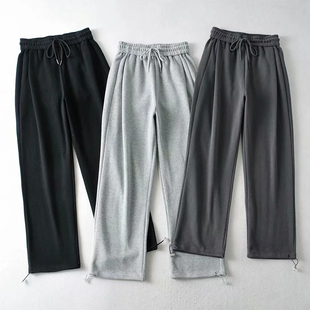 high-waisted drawstring sports pants  NSAC31677