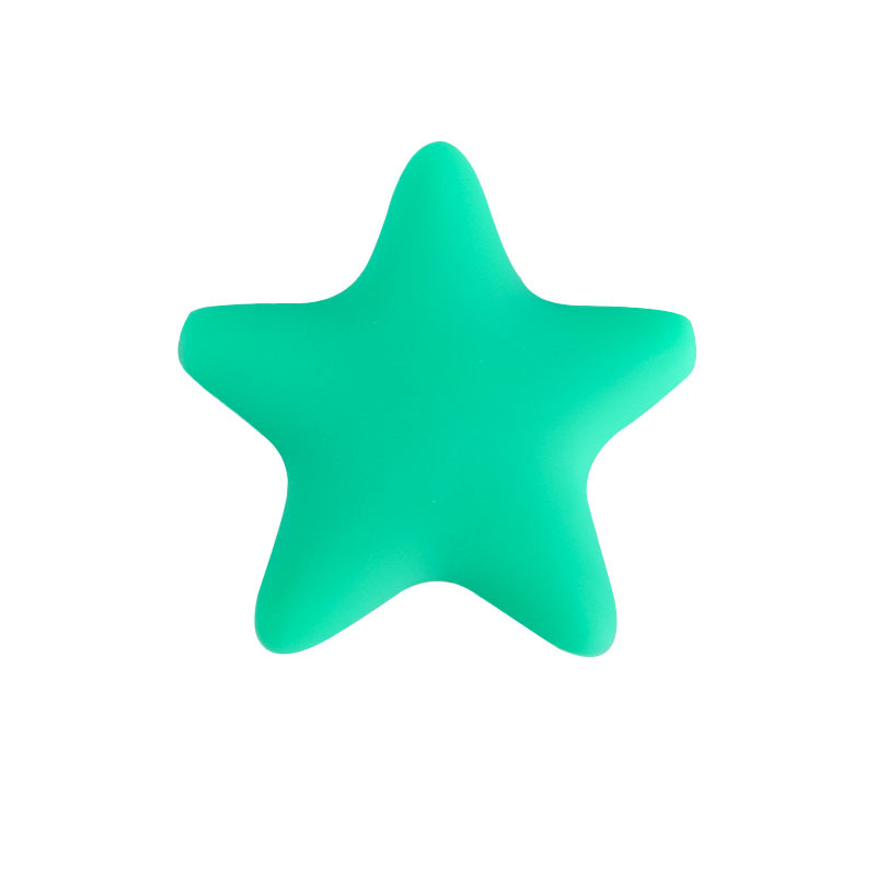 Estrella de cinco puntas de silicona molar juguete mordedor pulsera chupete cadena collar accesorios Amazon DIY accesorios de la joyería