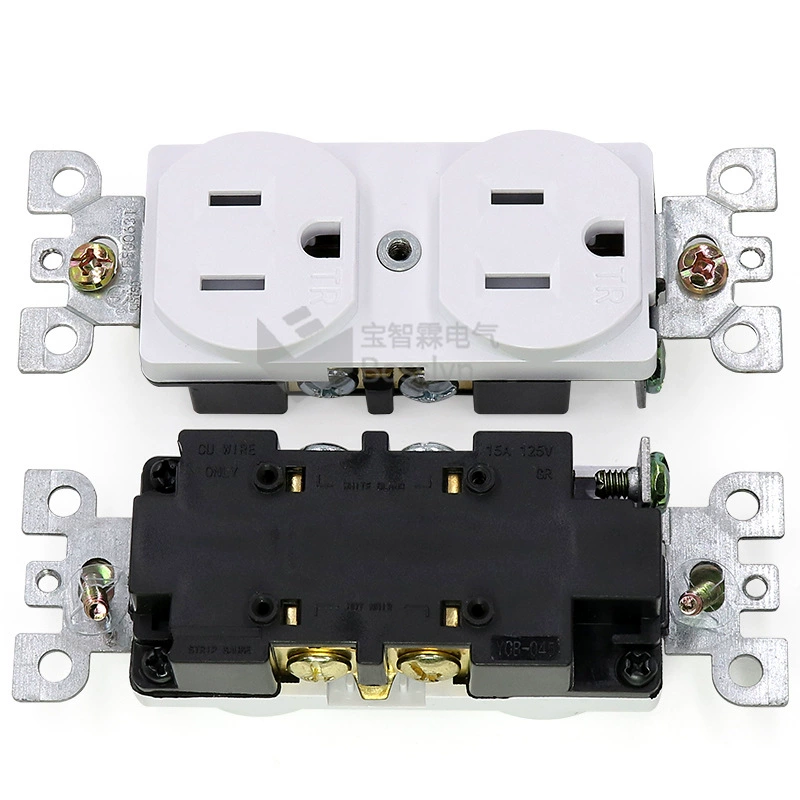 NEMA 5-15R American Double Wall socket panel Taiwan Japanese home socket beauty junction direct socket