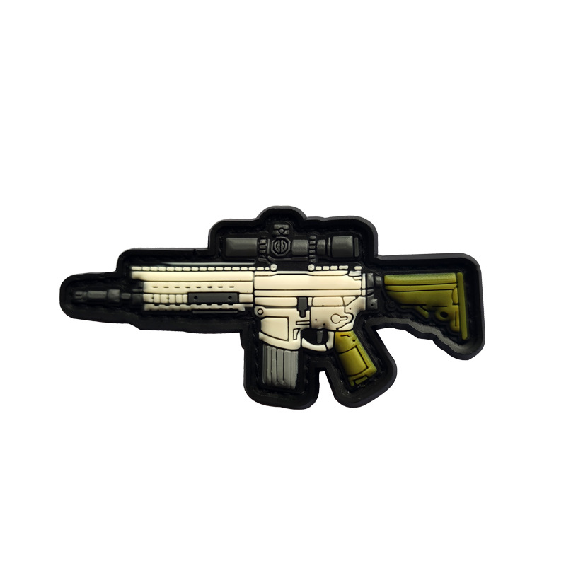 3D PVC velcro sello Q versión arma sello táctico moral insignia personalidad goma al aire libre bolsa accesorios etiqueta