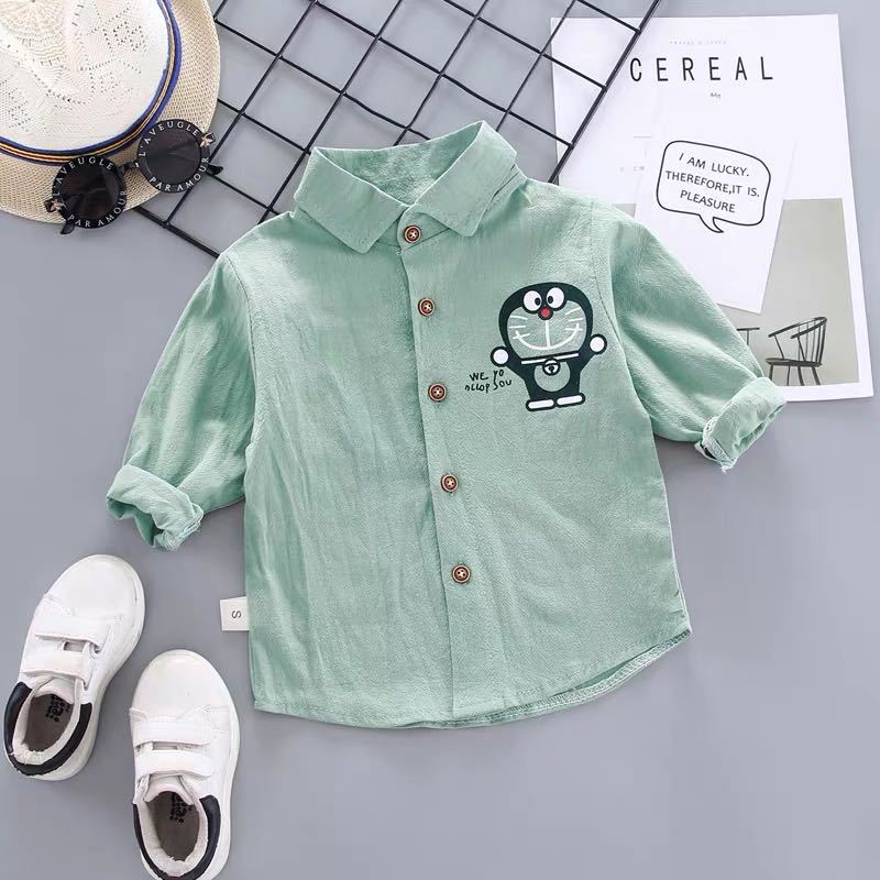 Camisa de manga larga para niños Plaid Baby Spring Top cardigan para niños ropa para niños Camisa de solapa de primavera y otoño para niños de estilo occidental